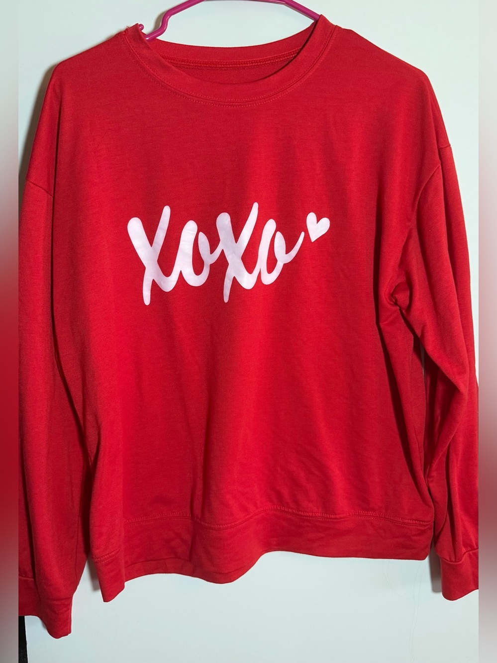 Red Women's Top Size M - Polyester Blend